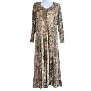 Styleworks Vtg 90s Lace Long Sleeve Maxi Dress Size M Fairy Grunge Whimsical